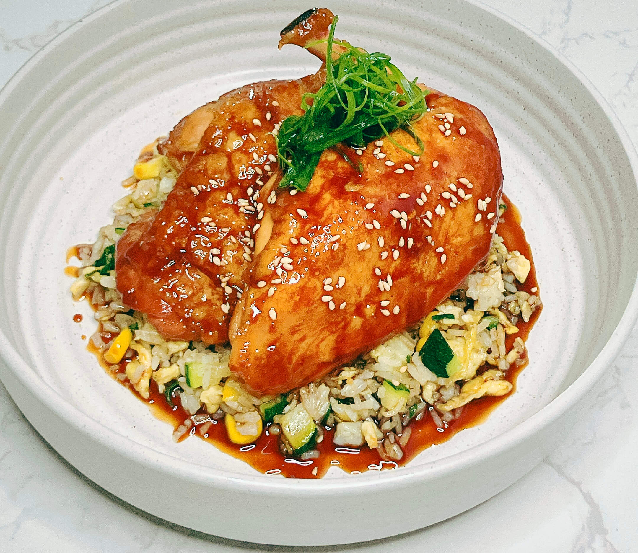 teriyaki sauce recipe served with a Japanese-inspired rice bowl