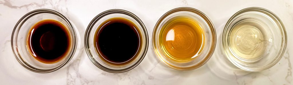 Sweet and sour pork sauce ingredients – comparison of vinegars used for Subuta recipes