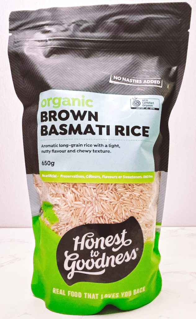 brown basmati rice long grain organic package